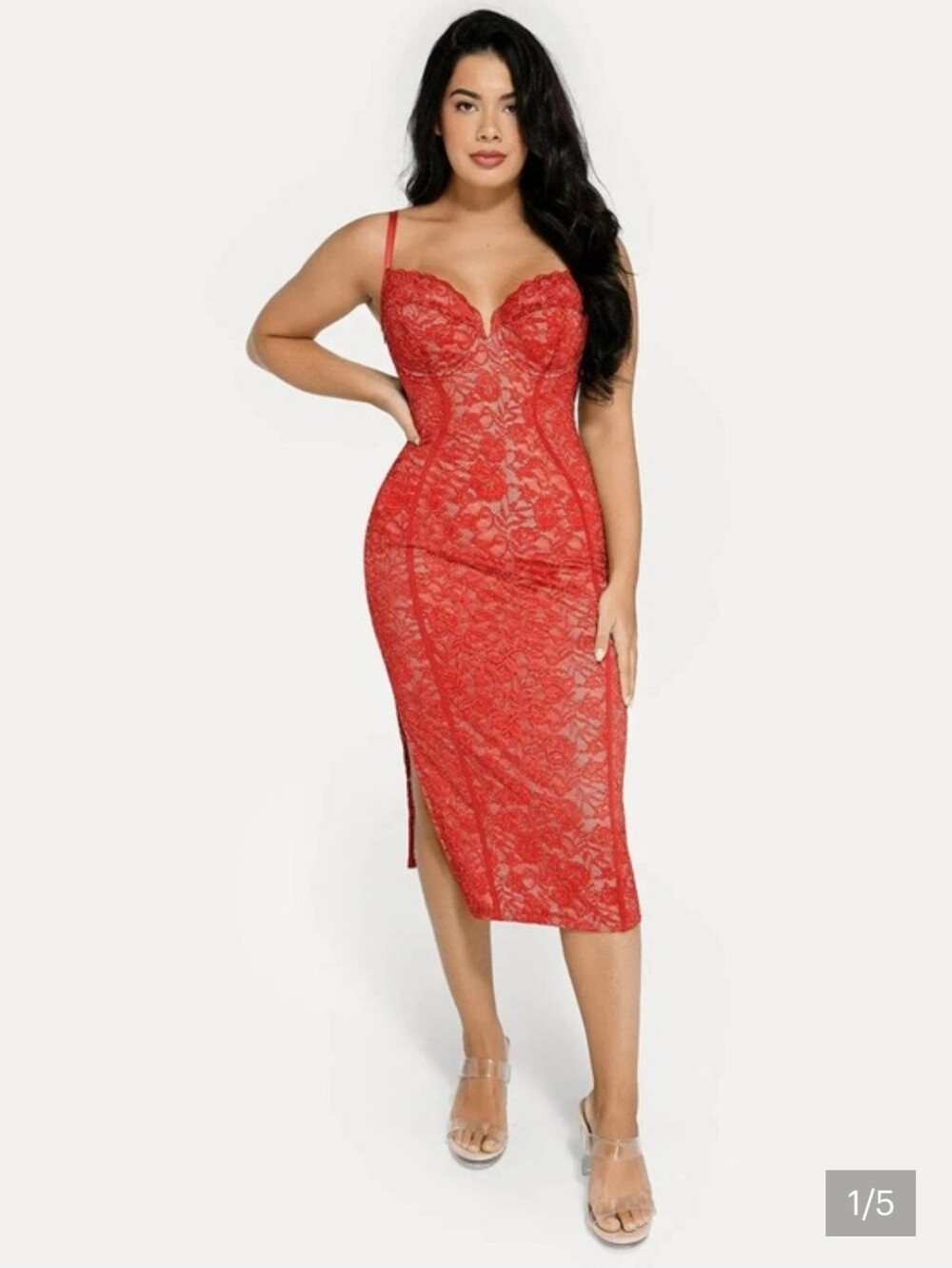 JLUXLABEL Lace Dress With Lace Jacket